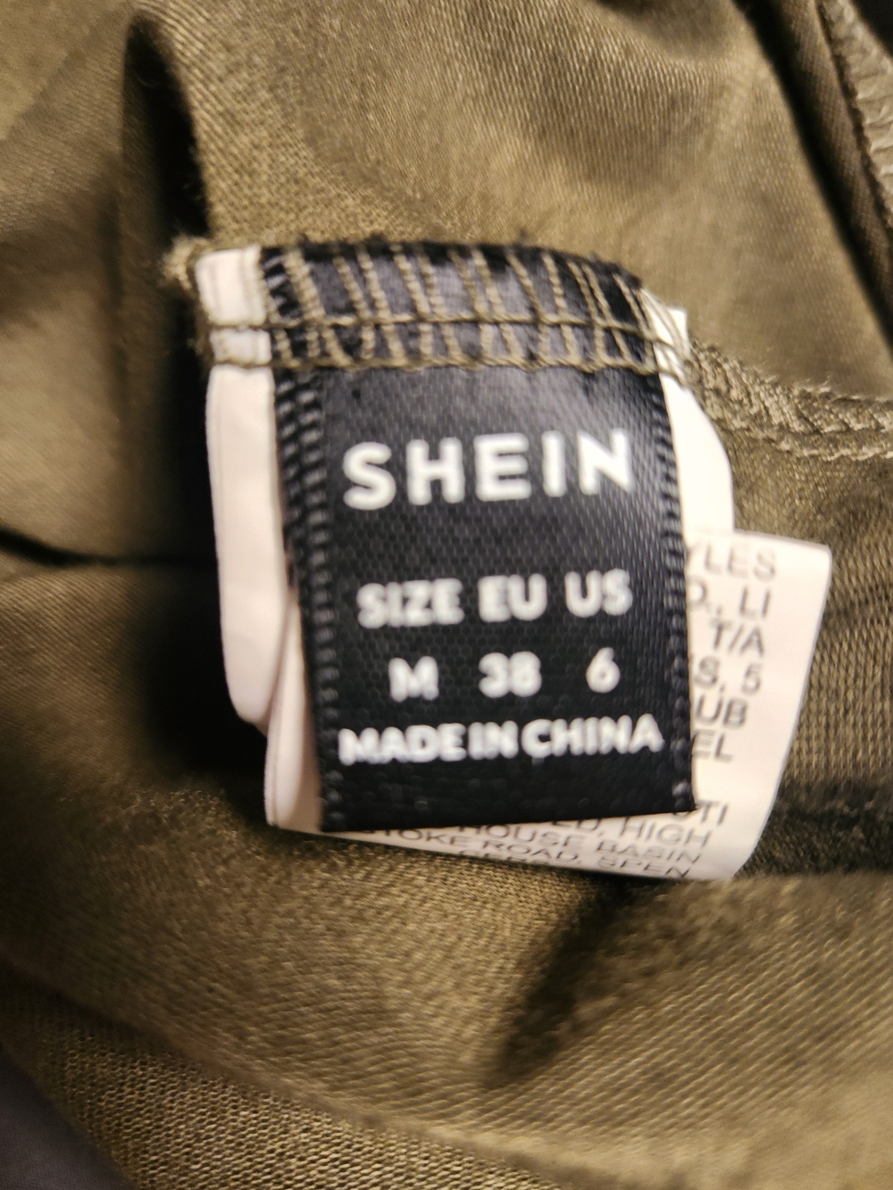 SHEIN Olive Green Sleeveless Button-Front Mini Dress - Picture 2 of 2